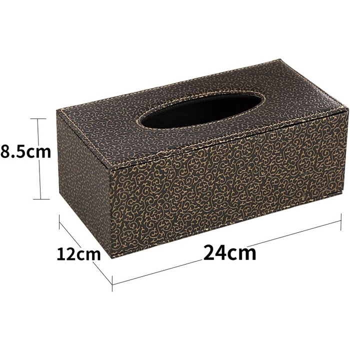 Тримач для серветок з шкіри, золотий візерунок, для дому, офісу та автомобіля