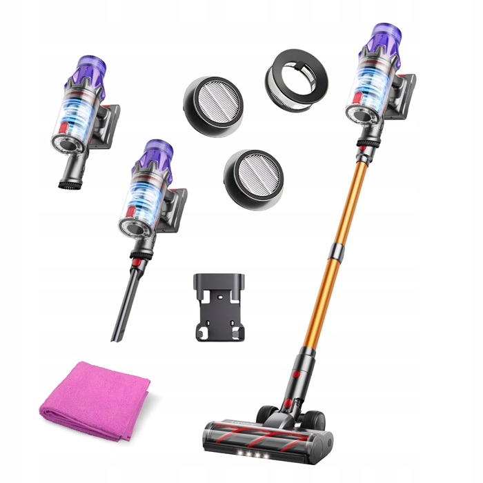 Вертикальний акумуляторний пилосос Laresar 500 Вт, HEPA-фільтр, 1,5 л, багатоколірний