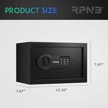 Електронний сейф RPNB Luxus Tresor з кодовим замком, 51 л – для дому, офісу, готелю, зберігання грошей та коштовностей