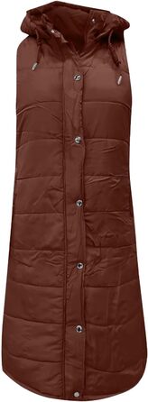 Жіноча тепла куртка з капюшоном, пухова, легка, тепла, для активного відпочинку, довга, великий розмір (XXL, коричнева)