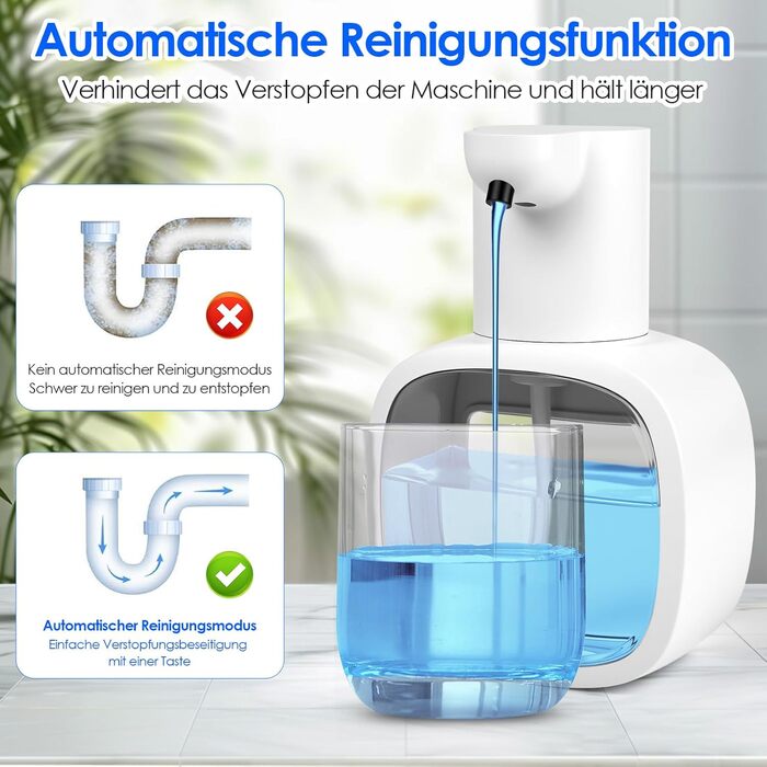 Автоматичний дозатор мила, 500 мл, настінний, сенсорний, регульований, для кухні та ванної кімнати (білий)