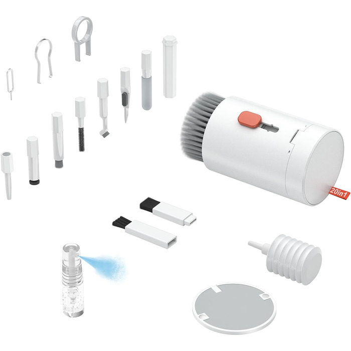 Набір для чищення клавіатури та екрану 20 в 1: чистящий набір для ноутбука, ПК, екрану, камери