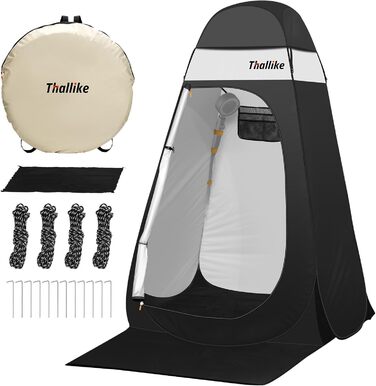 Намет для душу та роздягальні Upgrade Pop Up, 140x140x210 см, чорний, з підлогою