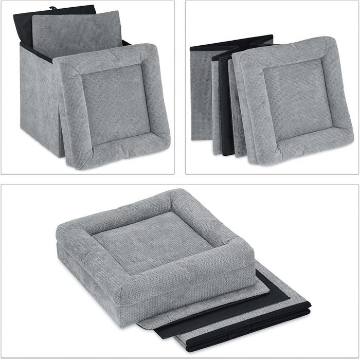 Кігтеточка-гніздо для котів та маленьких собак Relaxdays, сіра, 42x38x38 см