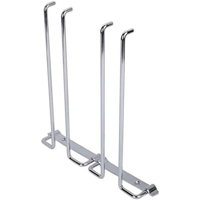 Сумка-органайзер для вина Wifehelper, подвійна, металева, хромована, для полиці/стіни, підставка для келихів