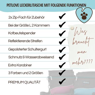 Сумка для кормів PetLove Leckerlibeutel для собак • З магнітною застібкою • З диспенсером для відходів • Можна використовувати як поясну сумку • Сіра S