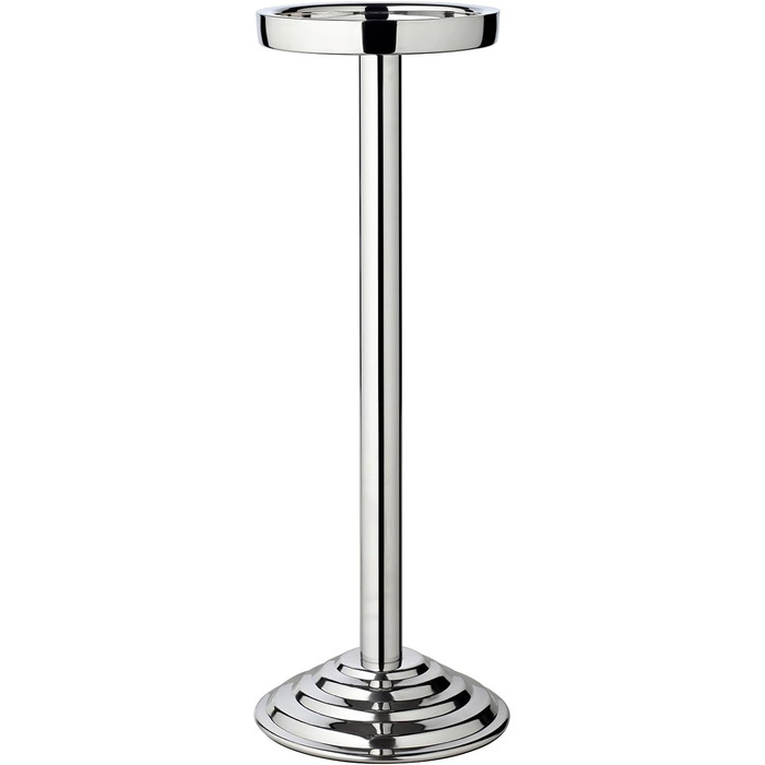 EDZARD Sparkling Wine Cooler Valencia - Stainless Steel - Bottle Cooler, Champagne Cooler incl. Stand - Drink Cooler for 1 Bottle - Bowl for Wine, Sparkling Wine & Ice Cubes - Wine Cooler Hammered with Handles (Smooth)