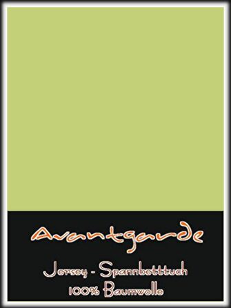 AVANTGARDE Fitted Sheet 140x200cm - 160x220 cm - also suitable for box spring bed & waterbed Premium fitted sheet 100% cotton jersey - approx. 170g/m² - high rib - ÖKO TEX (08 Light Green)