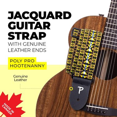 Гітарний ремінь Perri's Leather Poly Pro Hootenanny, 58 дюймів (147 x 13 x 13 см), BHT-2079, різнокольоровий