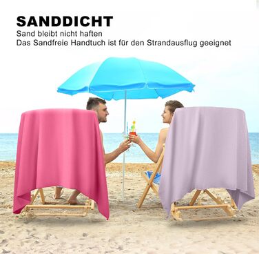 Рушник з мікрофібри HiiPeak: компактний, легкий, швидковисихаючий (80 x 40 см, Рожевий)