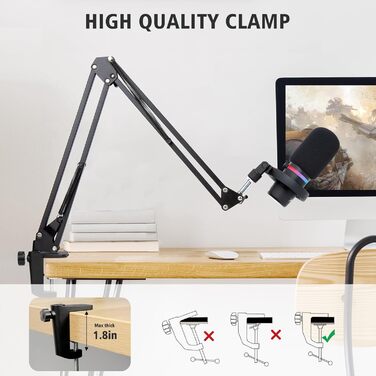 Кріплення-гойдалка HyperX DuoCast - мікрофонний важіль HyperX сумісний з DuoCast, з захистом мікрофона, покращує якість звуку, для DuoCast від SUNMON HyperX