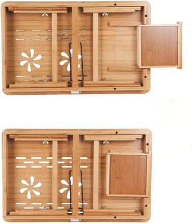 Столик для ноутбука BAKAJI: регульований, складний, 55x35x29 см