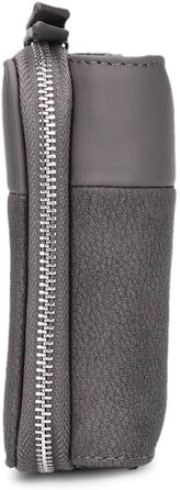 Two Ladies Wallet Eva EVW15 compact wallet, 6 card slots, ONE bill compartment, ONE see-through pocket, coin pocket on the outside, compartment for shopping trolley coins, modern and elegant wallet (Nubuk-Stone)