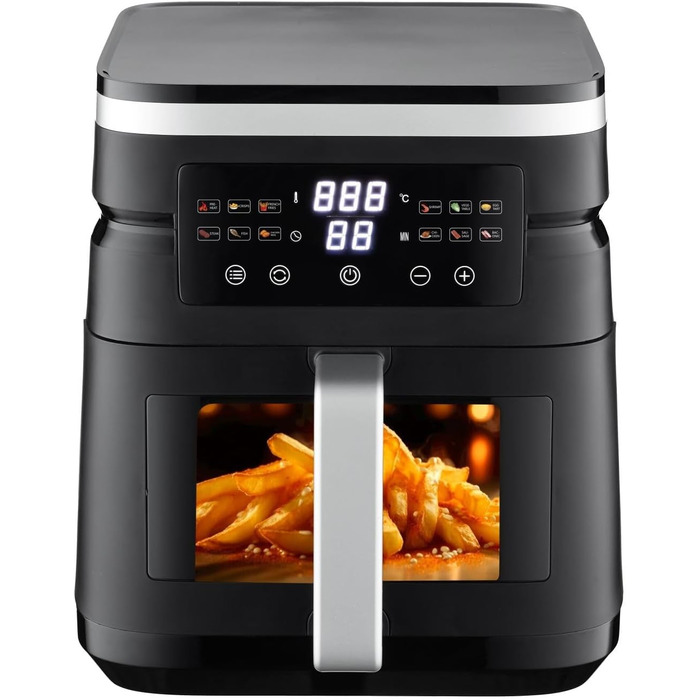 Фритюрниця повітряна STARCREST 7л, 2000W, 12 програм, підігрів, чорна