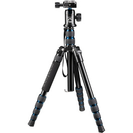 Штатив Mantona DSLM Travel - блакитний, для камер, до 5 кг, з кульковою головкою