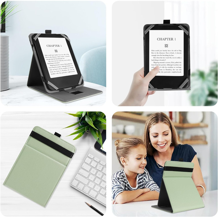Захисний чохол для Kindle Paperwhite/colorsoft та інших eReaders 6-6.8-7 дюймів (Matcha Green)