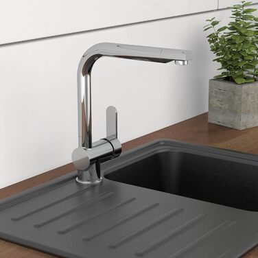 Змішувач кухонний SCHÜTTE RIO 360° з високим виливом, хром, для однієї/двох раковин