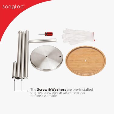 Підставка для туалетного паперу з запасом та полицею, стабільна, самостійна модель для 5 рулонів, з нержавіючої сталі з важким дном, матове нікелювання