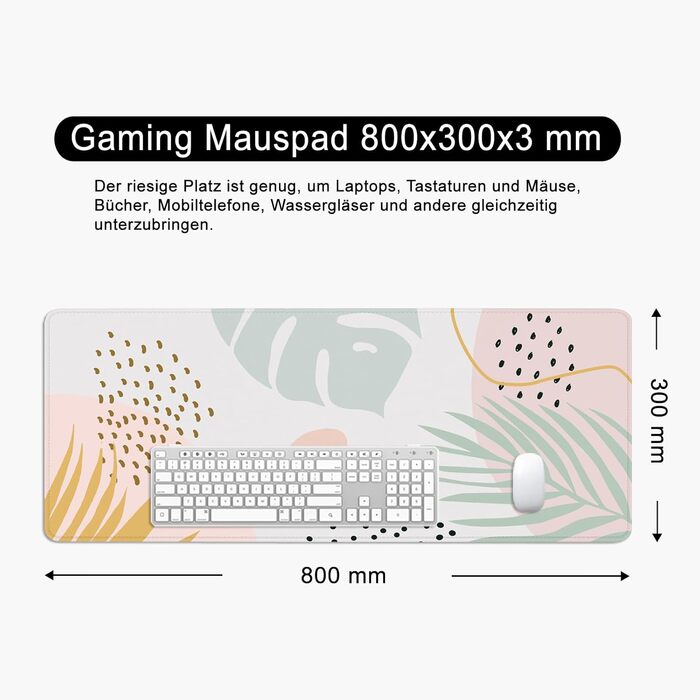 Килимок для миші Octopus, фіолетовий, 80x30 см, XL, для геймінгу, великий, з принтом Океан