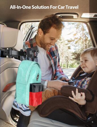 Тримач для планшета в авто PLDHPRO: кріплення на підголівник, сумісний з iPad, Samsung, Android, FireHD, 5.1'-15.6'