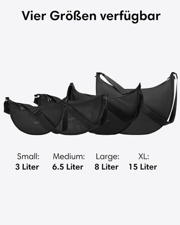 Сумка через плече LARKSON Solveig Medium бежева - Містка напівмісяць (8 л) - Водовідштовхувальна