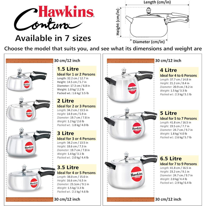 Скороварка Hawkins Contura з внутрішньою кришкою, алюмінієва, 2 л, срібляста