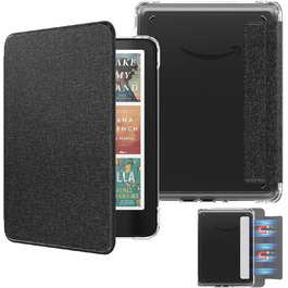 Чохол для Kindle Paperwhite 12 (2024) та Kindle Colorsoft (2024/2025) MoKo, Denim, Чорний, Магнітний, з авто-вимкненням