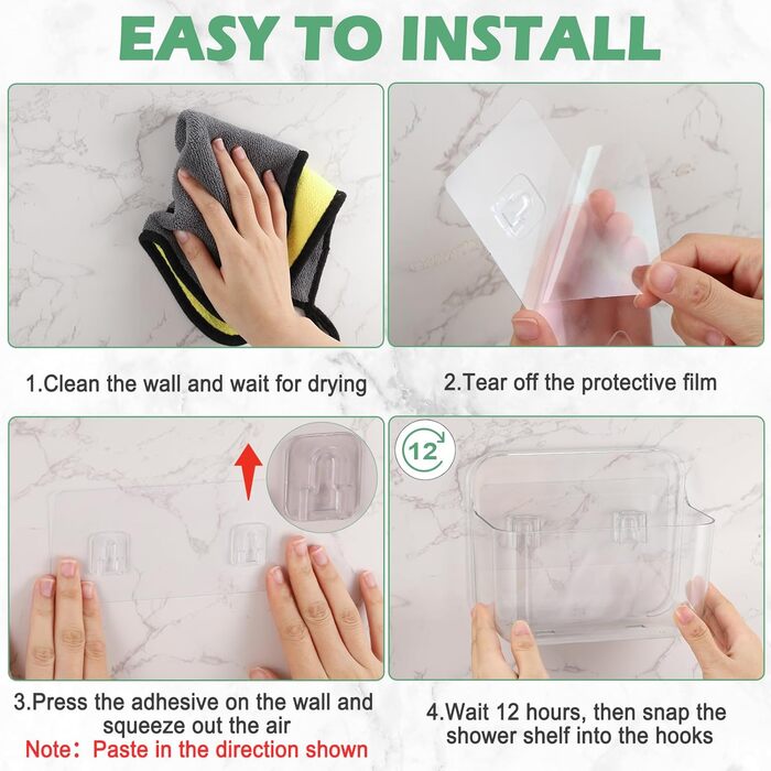 Поличка для душу на присоску без свердління, органайзер для ванної кімнати, сіра поличка, полиця для ванної кімнати без свердління, вантажопідйомність 20 кг, невелика полиця для кріплення у ванну кімнату та кухню (стандартна версія)