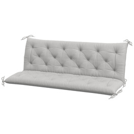 М'яка подушка для садових меблів Outsunny на 3 особи, 150x98x8 см, з ремінцями, підходить для гамаків-гойдалок Hollywood, світло-сірого кольору.