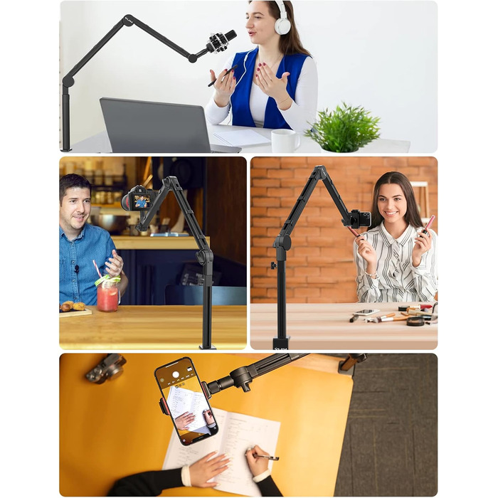 Тримач для мікрофона ULANZI LS24 - професійний, міцний, для студії, стрімінгу, подкастів, broadcast, з адаптерами 3/8' та 5/8'