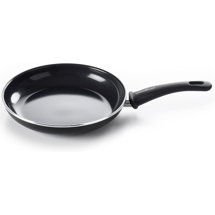 GreenChef Diamond Soft Grip Non-Stick Coating, 30cm, PFAS-free, Induction, Dishwasher Safe, Black 30cm (Frying Pan, 28cm Frying Pan)