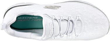Кросівки Skechers Summits Leopard Spot для жінок, 39.5 EU, білий сітчастий верх з сріблястою окантовкою