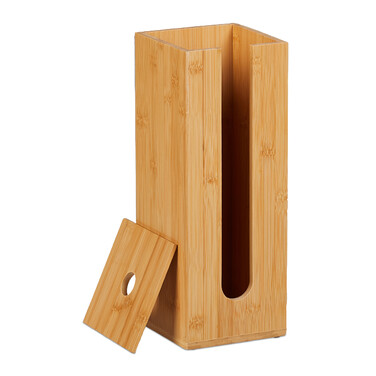 Relaxdays Toilet Paper Holder Bamboo