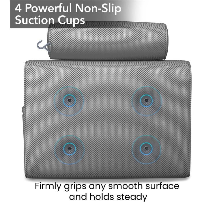 Everlasting Comfort Luxury Bath Pillow - Head, Neck, and Back Support Cushion for Bathtub, Spa, and Soaking