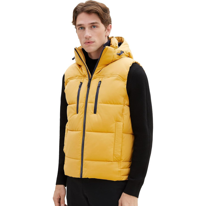 Жилет чоловічий Tom Tailor з капюшоном, утеплений, артикул 1037355 (XXL, Golden Fall)