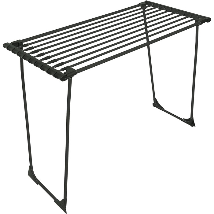 BigDean Telescopic Bed Linen Clothes Rail with Wheels - Without Obstructive Crossbar - Dark Edition 20m Extendable - Winged Clothes Airer Clothes Dryer Dark Green