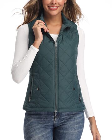 Жіноча жилетка LONGKING: легка, без рукавів, з капюшоном, для активного відпочинку, зелена