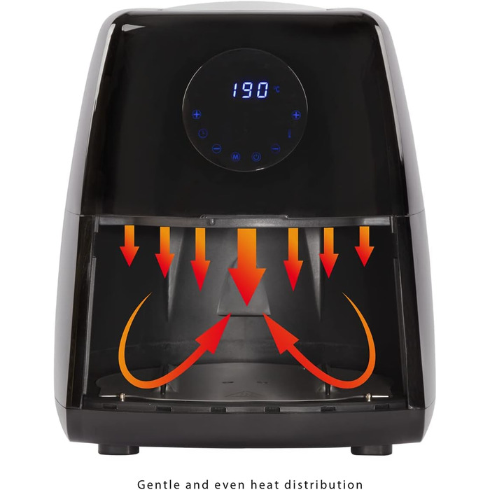 Фритюрниця ProfiCook® Heißluft XXL 8L з нержавіючої сталі | Електрична фритюрниця без олії з 7 програмами | Модель 2024 | PC-FR 1269 H