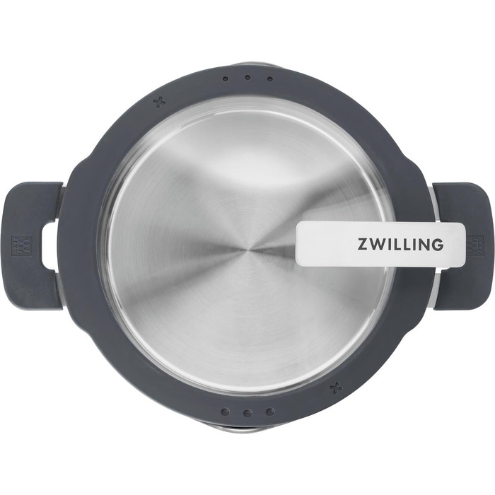 Набір каструль ZWILLING Simplify 5 предметів з кришкою-ситом, скляною кришкою, індукційне дно, нержавіюча сталь, срібно-чорний