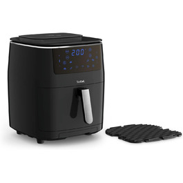 Аерофритюрниця Tefal FW2018 Easy Fry Grill & Steam 3-в-1: аерофритюрниця, гриль і пароварка, 7 програм, 6,5 л, енергозберігаюча, без олії, чорна, XXL – здорова кухня