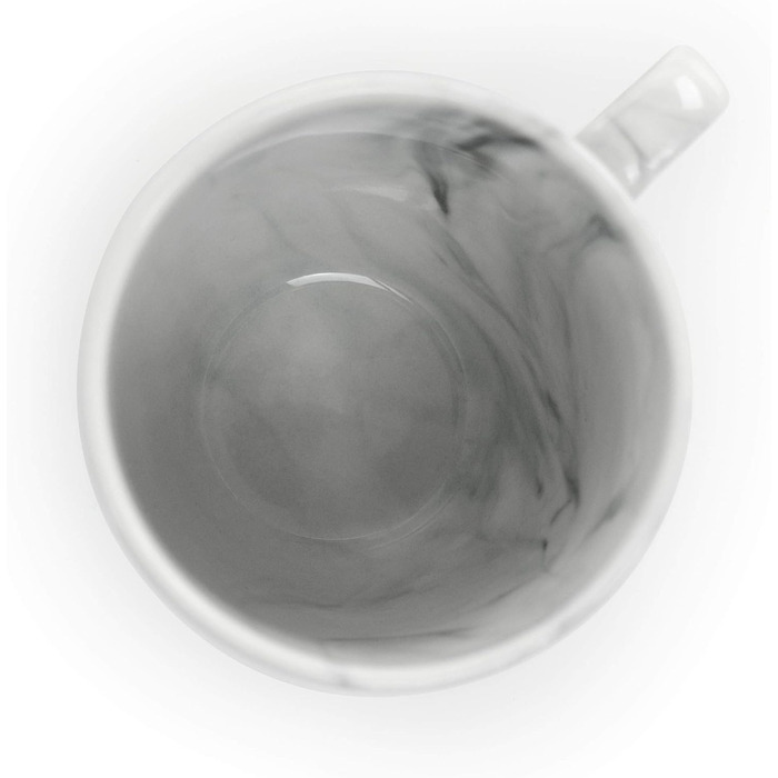 Набір посуду Elama, 16 предметів, чорно-білий мармур, глянцевий