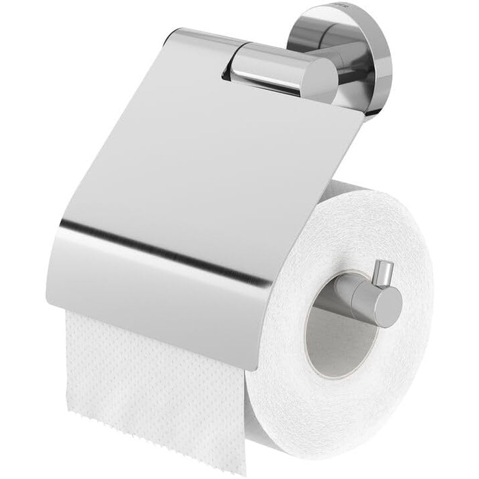Tiger Boston Stainless Steel Toilet Paper Holder - Wall Mounted, Brushed Finish, Single Roll
