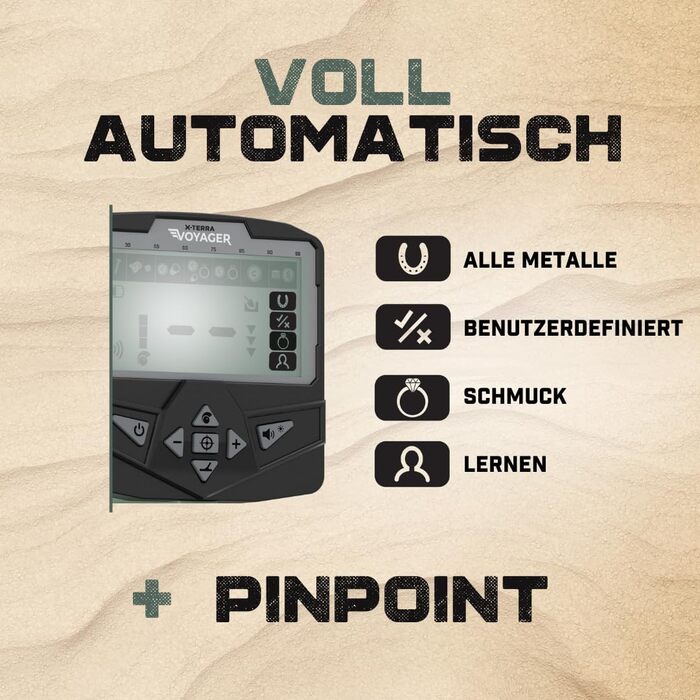 Металодетектор Minelab X-Terra Voyager - професійний, для дорослих, водонепроникний, 4 режими, з навушниками, рюкзаком та шукачем. (Ліс, Зелений)