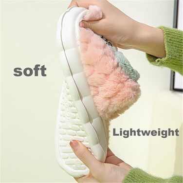 Жіночі та чоловічі домашні тапочки зимові, плюшеві, теплі, з піни, з антиковзким покриттям, рожеві, 42/43 EU, широкі