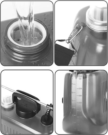 DOUBFIVSY Pressure Sprayer AutoPump, Garden Sprayer Spraying Device with Battery, Electric Plant Sprayer with 3 Nozzles, Telescoping Lance with Visible Battery Level, Transparent Tank (8L)