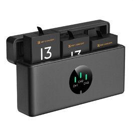 Акумулятор K&F Concept Hero 13 для GoPro 13 Black 2100mAh + LED Зарядний пристрій (3 слоти, органайзер)