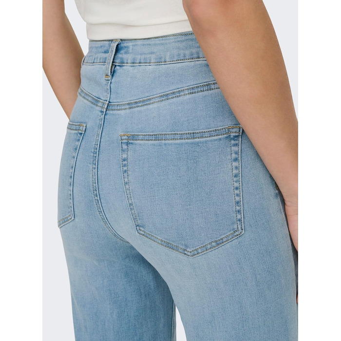 Джинси жіночі Only ONLJUICY-WAUW з широкими штанинами, висока талія, світло-синій денім (XS / 34L)