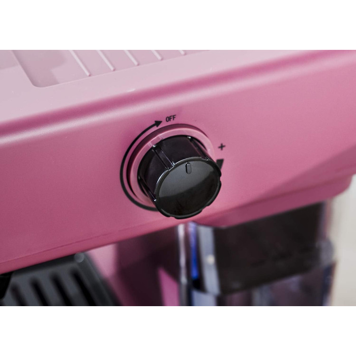 ECODE® Espresso Machine Delice Black, 20 Bar Pressure, Swivel Vaporizer - Machine with 1.5 L Tank, Milk Frother, Single/Double Dosage, Manometer with Temperature - Coffee Machine (Purple)