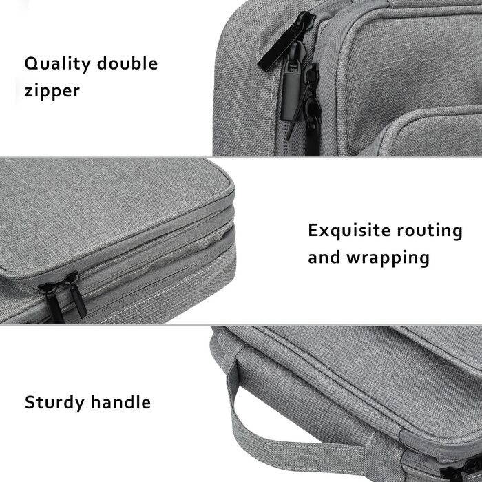 Органайзер для аксесуарів Gocokia: велика місткість, для кабелів, iPad, жорстких дисків, з передньою кишенею