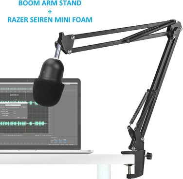 Кріплення для мікрофона YOUSHARES Razer Seiren Mini/V3 Mini – професійний тримач з вітрозахистом для геймінгу, стрімінгу та подкастингу